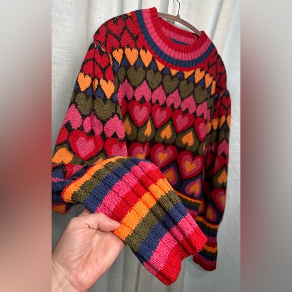 FARM Rio Multicolor Heart Sweater - Picture 7 of 11